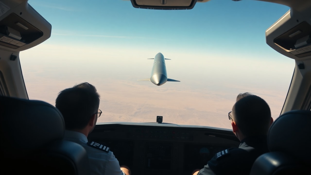 Cinematic archive imagery for American Airlines Flight 2292 — FAA Radio Intercept, Arizona — intelligence record illustration