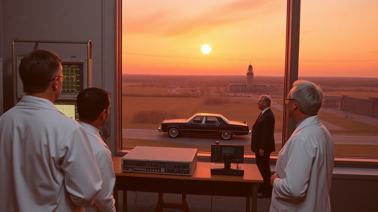 Cinematic archive imagery for Ames Iowa Radar-Visual 1966 — intelligence record illustration