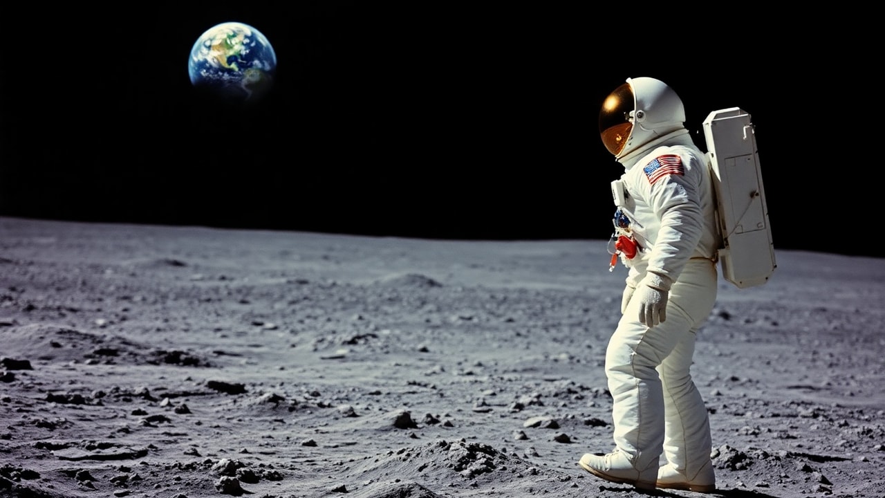 Cinematic archive imagery for Apollo 14 — Astronaut Edgar Mitchell Lunar UAP Observations — intelligence record illustration