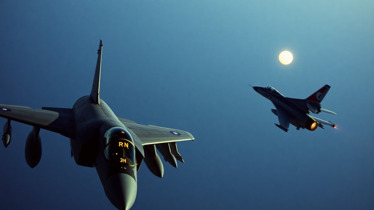 Cinematic archive imagery for Argentina Falklands War UAP 1982 — intelligence record illustration