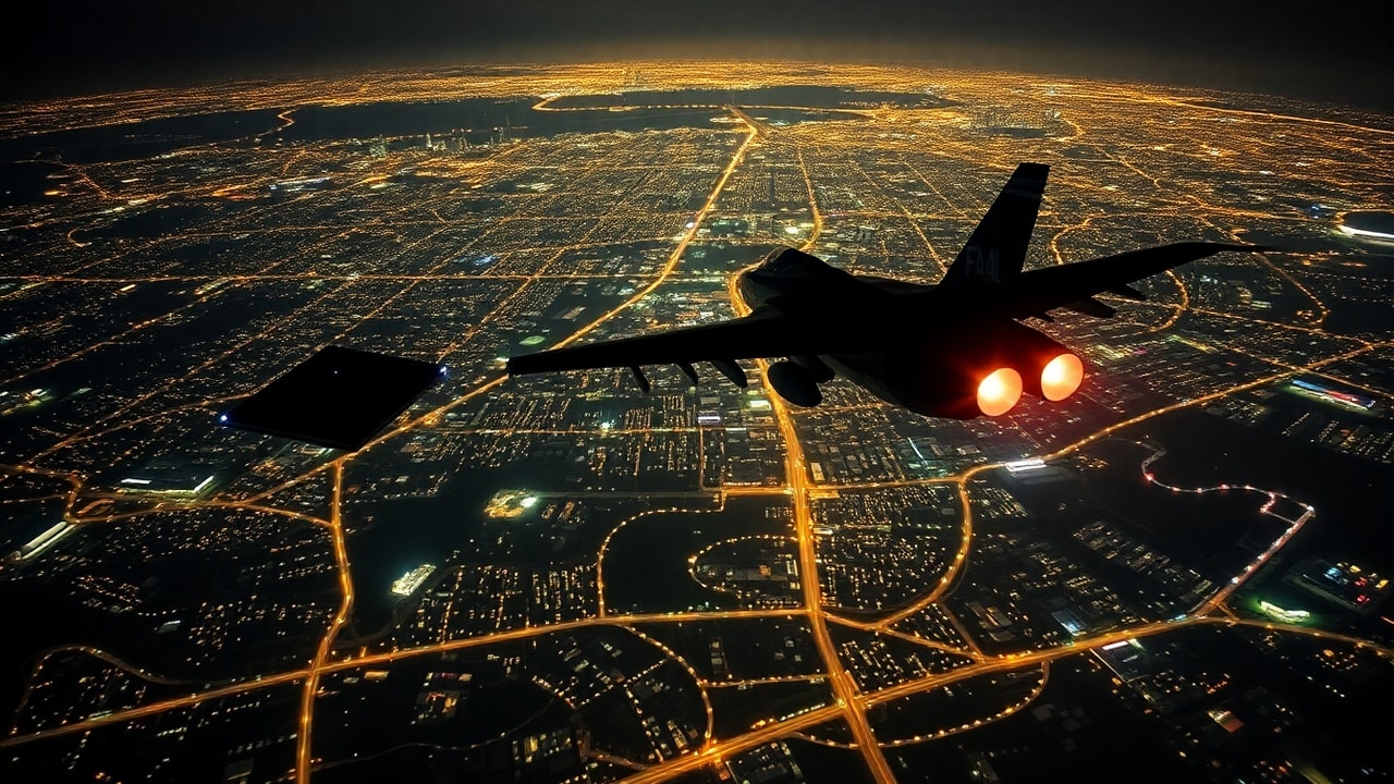 Cinematic archive imagery for Argentine Air Force Buenos Aires Triangle 2002 — intelligence record illustration