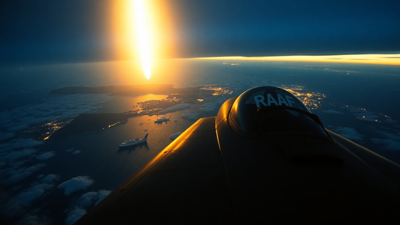 Cinematic archive imagery for RAAF Hobart UAP Intercept 1988 — intelligence record illustration