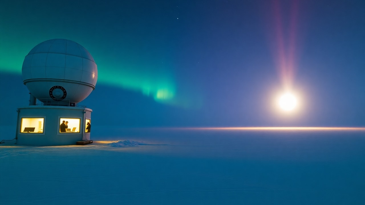 Cinematic archive imagery for Barrow Alaska Arctic Circle UAP 1986 — intelligence record illustration