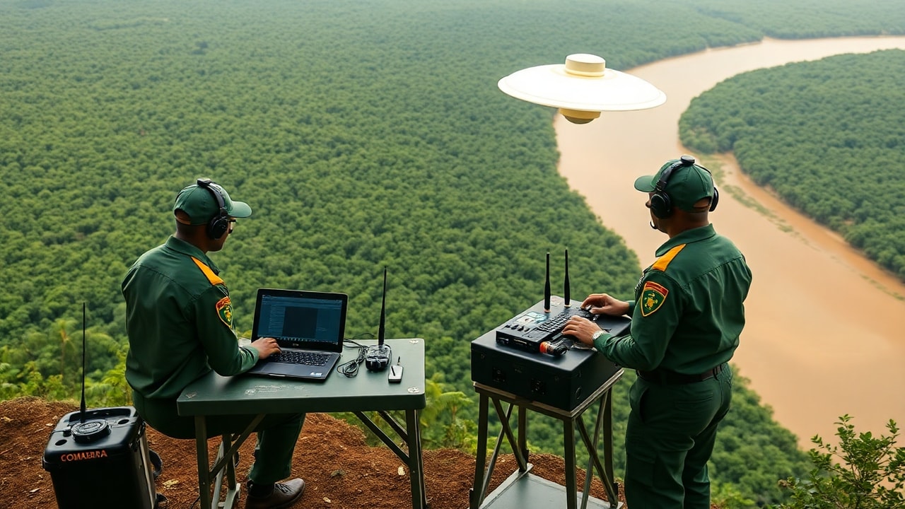 Cinematic archive imagery for Brazilian Air Force Amazon Monitoring 2023 — intelligence record illustration