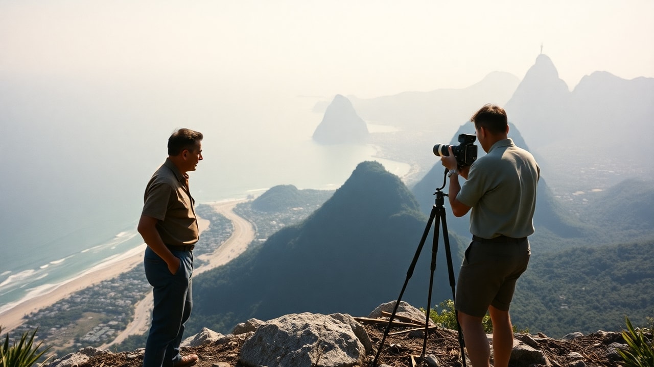 Cinematic archive imagery for Brazil Barra da Tijuca UAP Photographs 1952 — intelligence record illustration