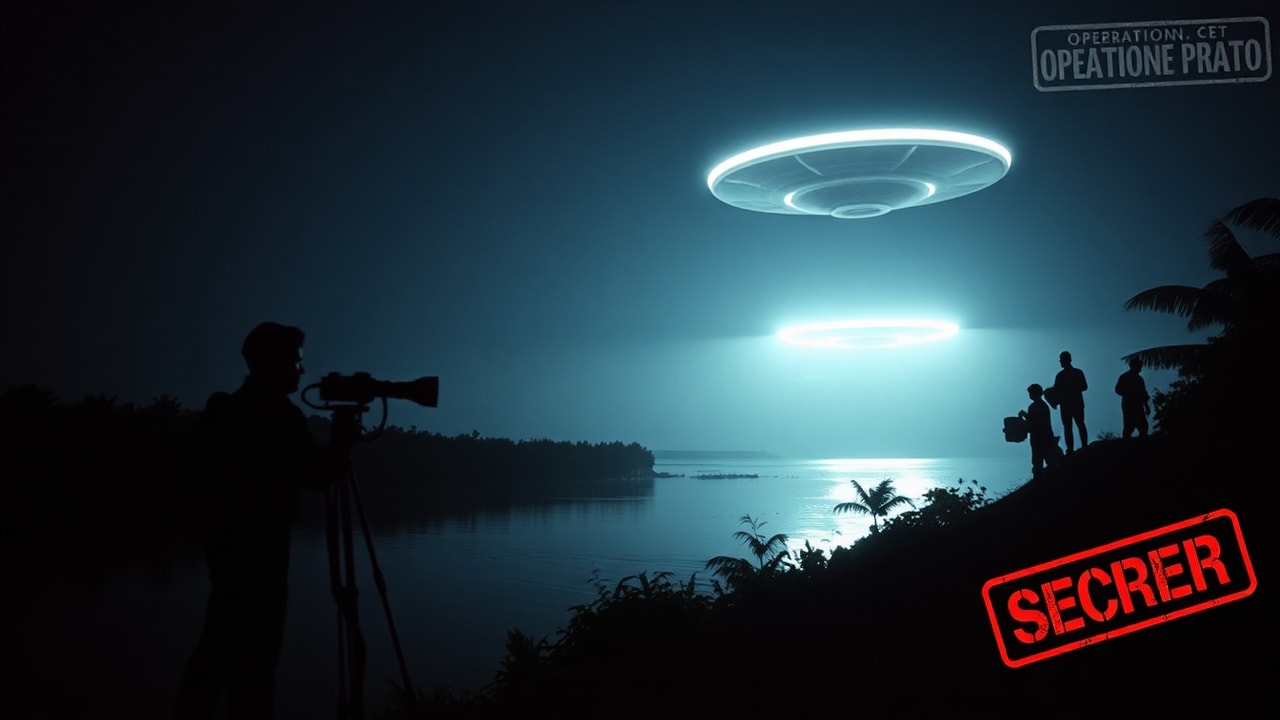 Cinematic archive imagery for Brazil Operation Saucer — Air Force Covert Investigation — intelligence record illustration
