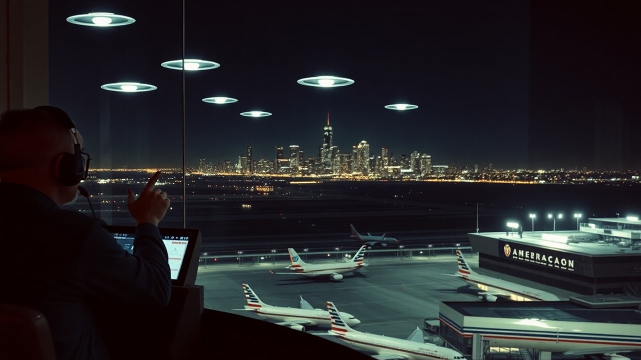 Cinematic archive imagery for Chicago Area Mass Sighting 1966 — intelligence record illustration