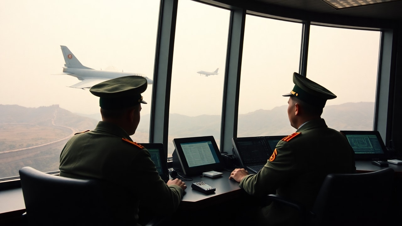 Cinematic archive imagery for China PLA Air Force UAP Reports — Declassified Incident Series — intelligence record illustration
