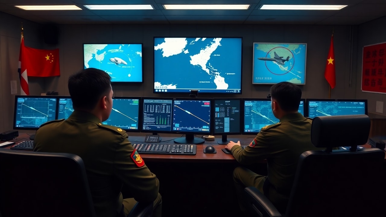 Cinematic archive imagery for China PLA UAP Reporting Program 2020 — intelligence record illustration