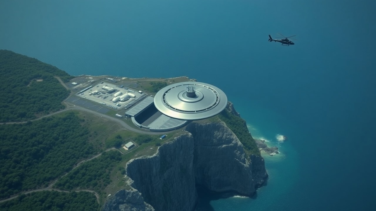 Cinematic archive imagery for PLAN Naval Base UAP Intrusion 2009 — intelligence record illustration