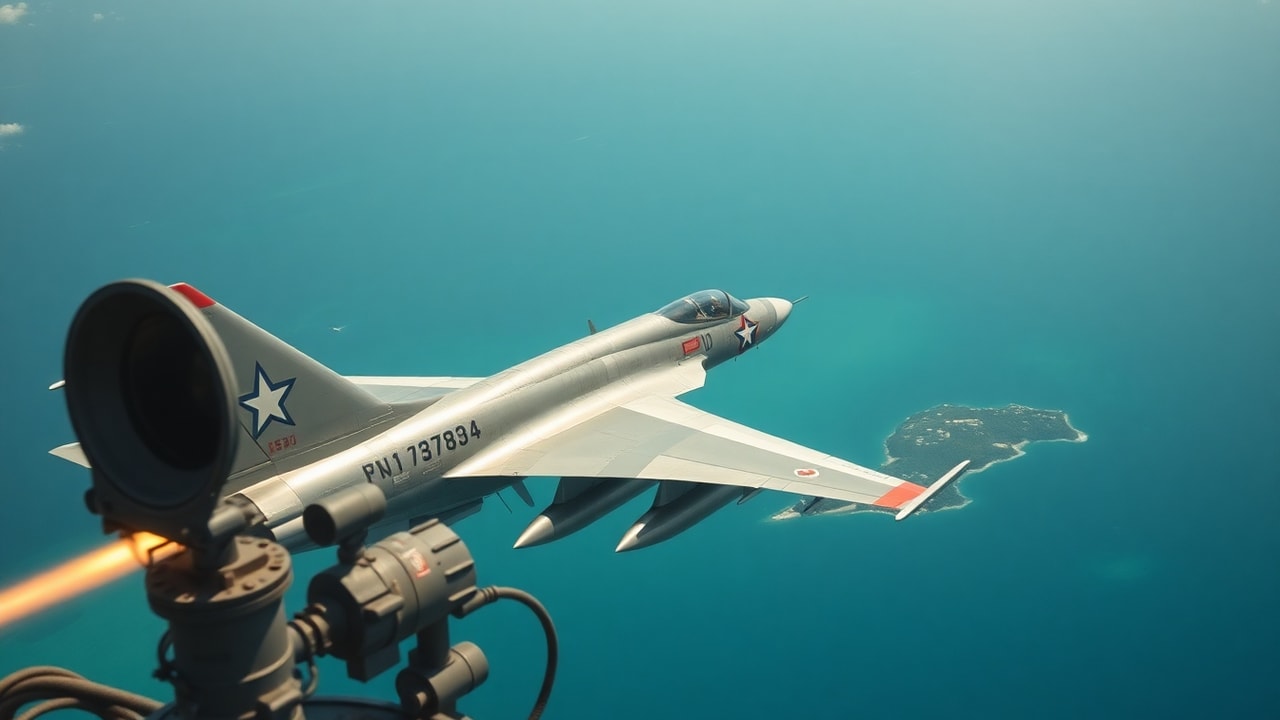 Cinematic archive imagery for Cuba MiG Shootdown Attempt 1964 — intelligence record illustration