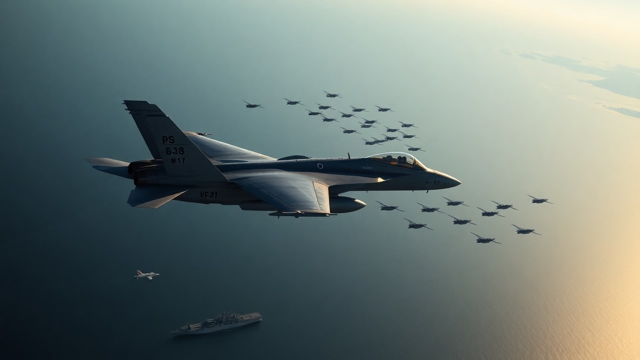 Cinematic archive imagery for Navy East Coast Drone Swarm 2019 — intelligence record illustration