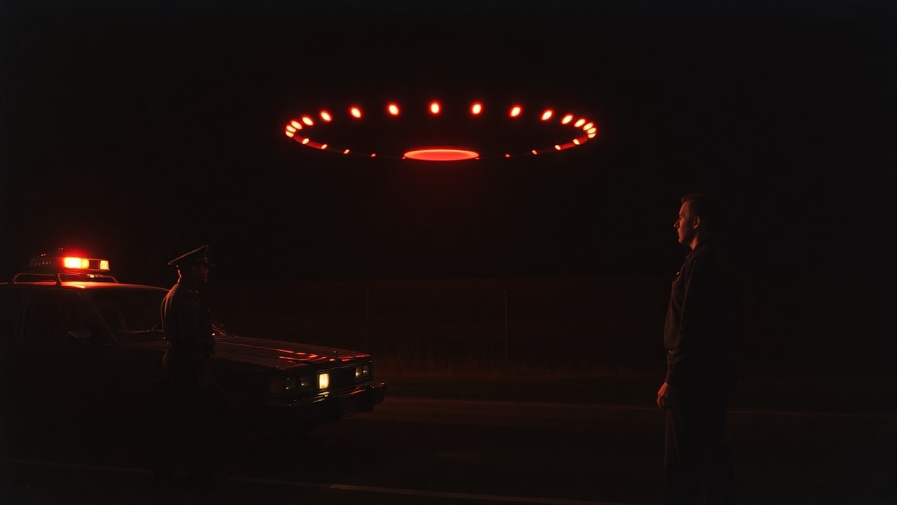 Cinematic archive imagery for Exeter New Hampshire Low-Level UAP Encounter — intelligence record illustration