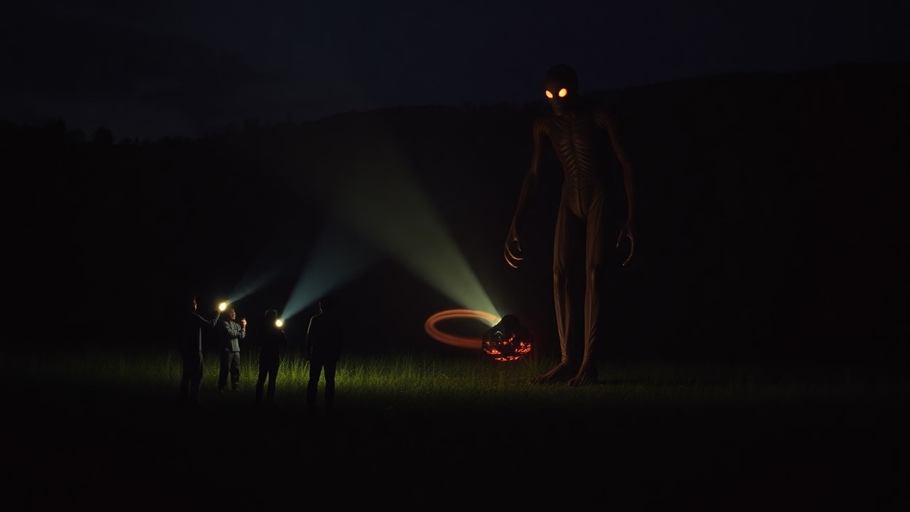 Cinematic archive imagery for Flatwoods, West Virginia — FBI Documented Encounter — intelligence record illustration