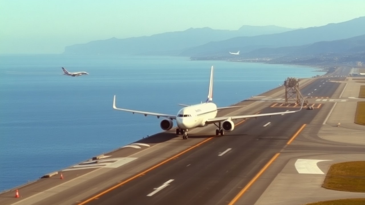 Cinematic archive imagery for France Nice Airport UAP Near Miss 1990 — intelligence record illustration