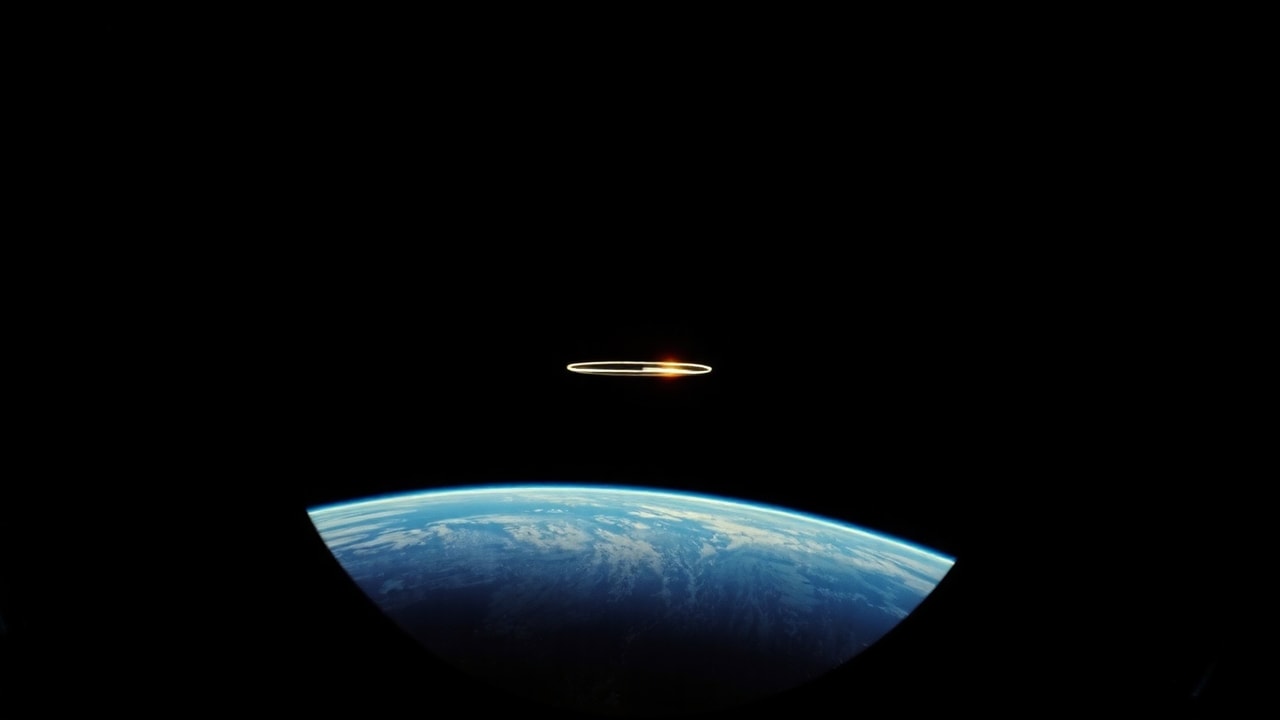 Cinematic archive imagery for Gemini 7 — Orbital Bogey Report — intelligence record illustration