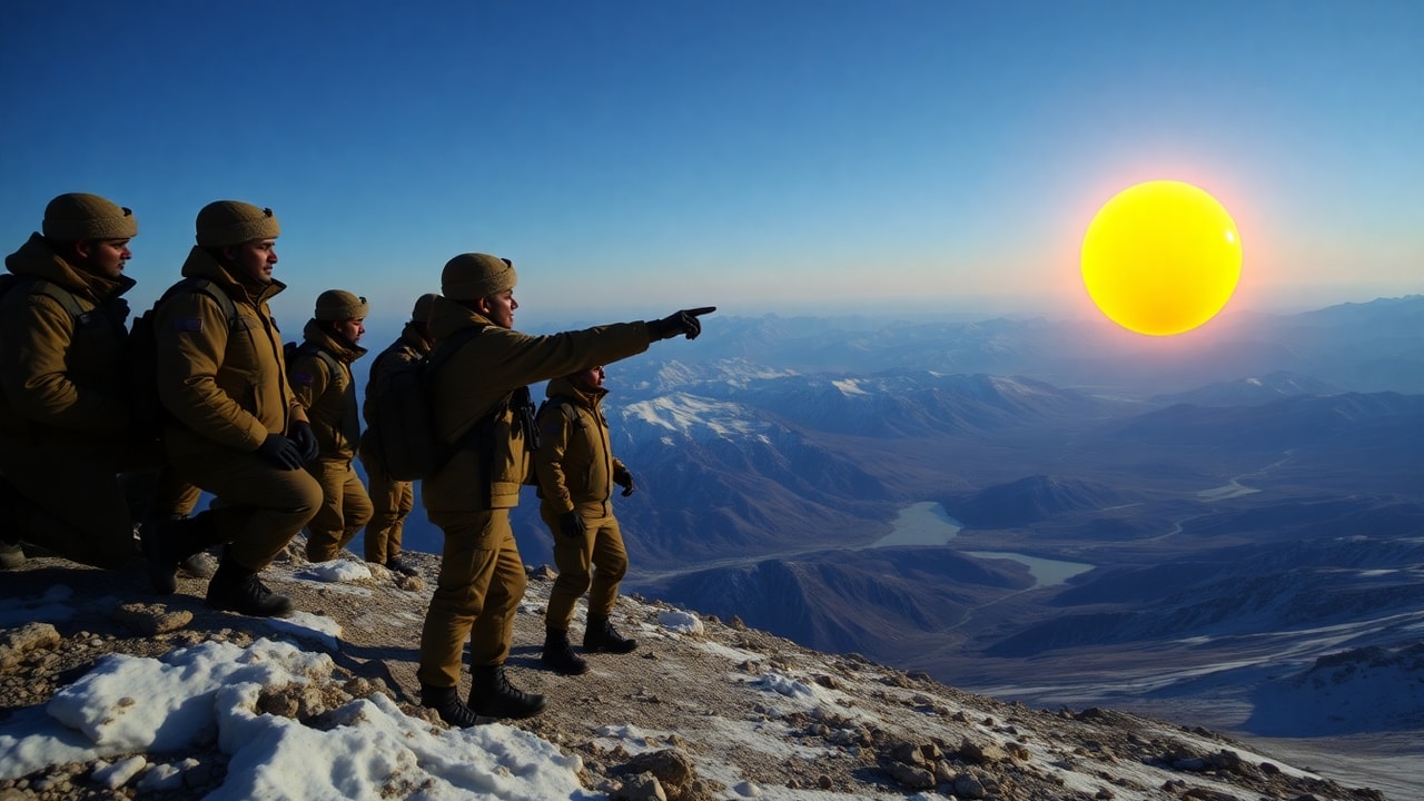 Cinematic archive imagery for Ladakh UAP Sightings — Indian Army Technical Analysis Report — intelligence record illustration