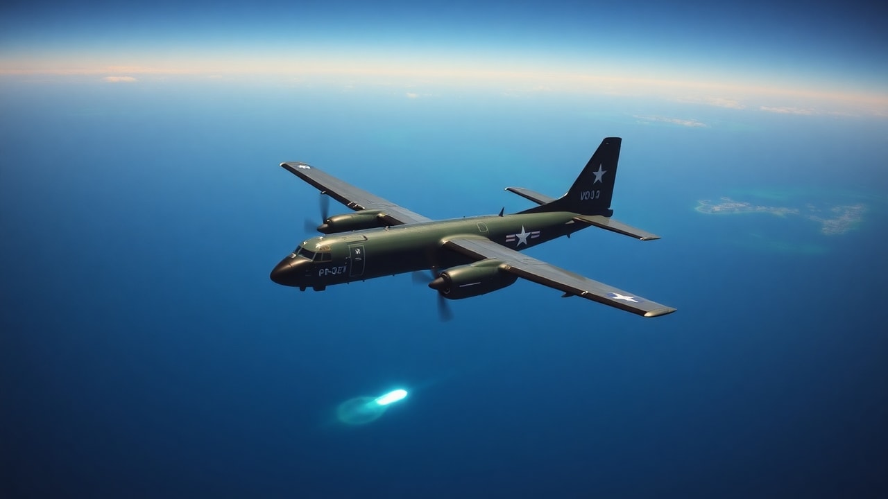 Cinematic archive imagery for Indian Ocean Carrier Encounter 2004 — intelligence record illustration