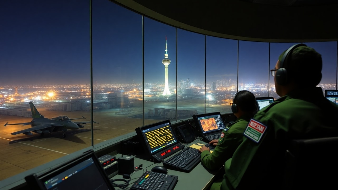 Cinematic archive imagery for Tehran Air Defense Intrusion 2004 — intelligence record illustration