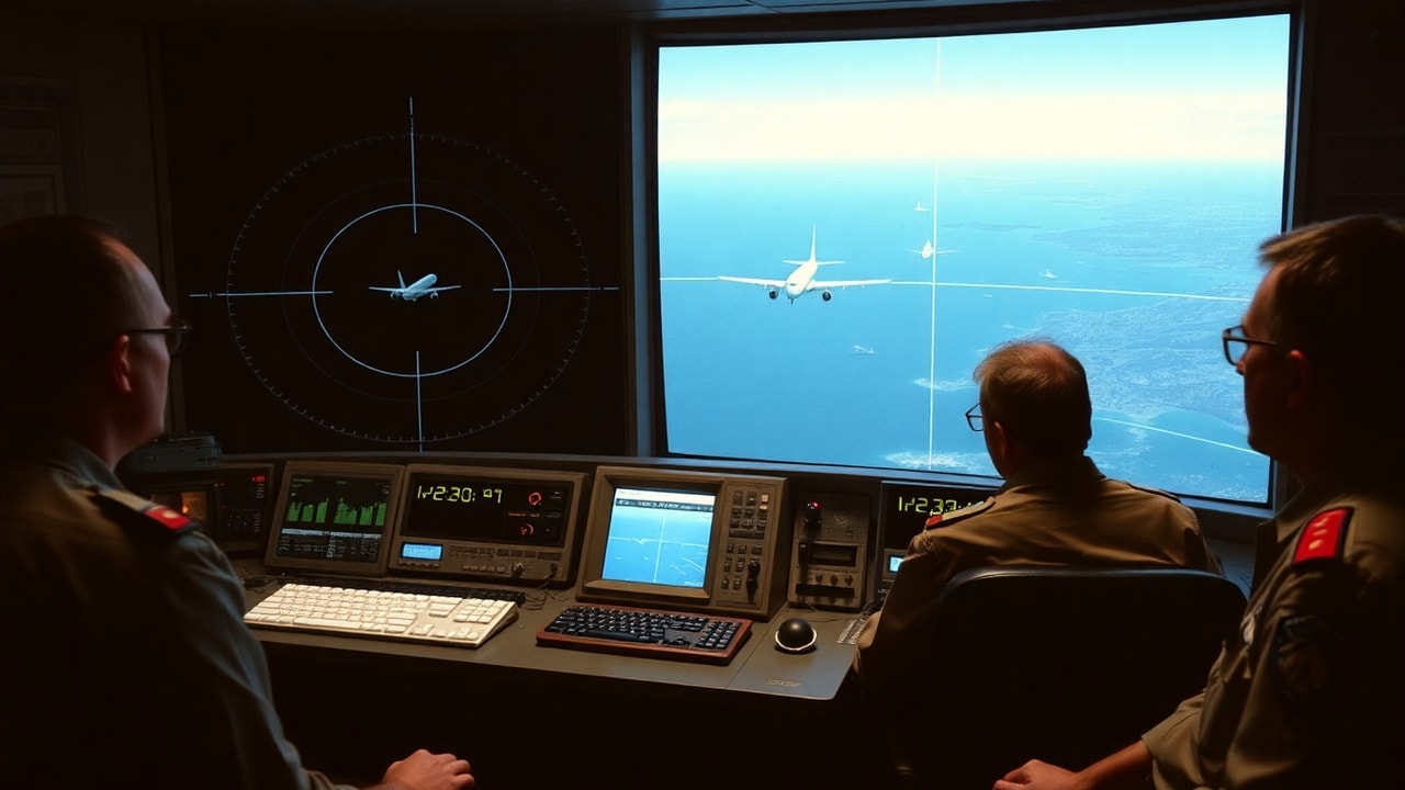Cinematic archive imagery for Italian Air Force DC-9 Ustica Incident — intelligence record illustration