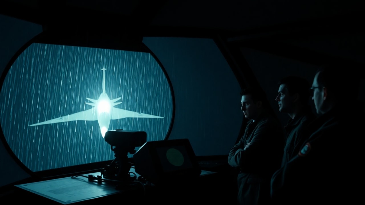 Cinematic archive imagery for RAF Lakenheath — Radar-Visual Chase, UK — intelligence record illustration