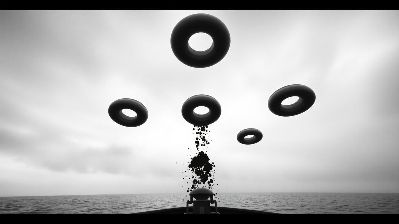 Cinematic archive imagery for Maury Island Donut UAP Debris Incident — intelligence record illustration