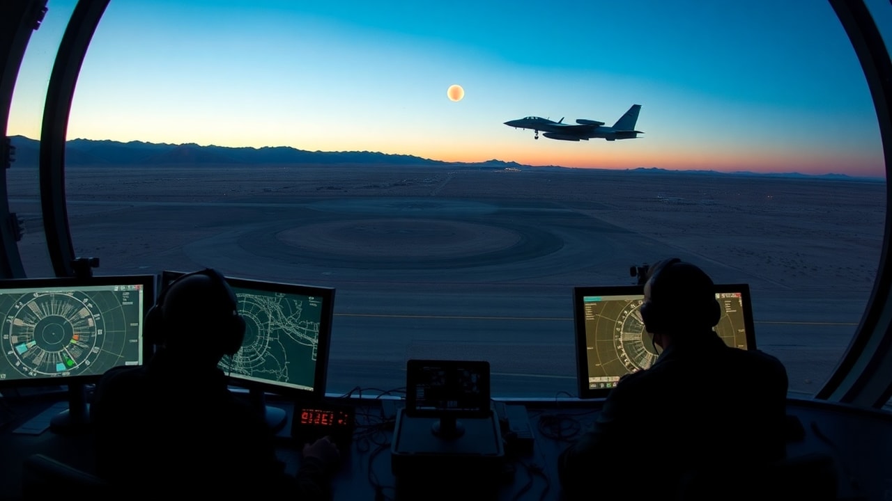 Cinematic archive imagery for Mojave Desert UAP — Unidentified Object USAF Intercept Attempt — intelligence record illustration