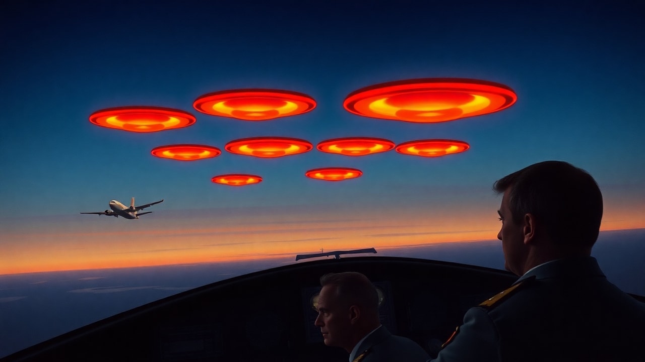 Cinematic archive imagery for Nash-Fortenberry Eight-Disc Formation — Chesapeake Bay — intelligence record illustration