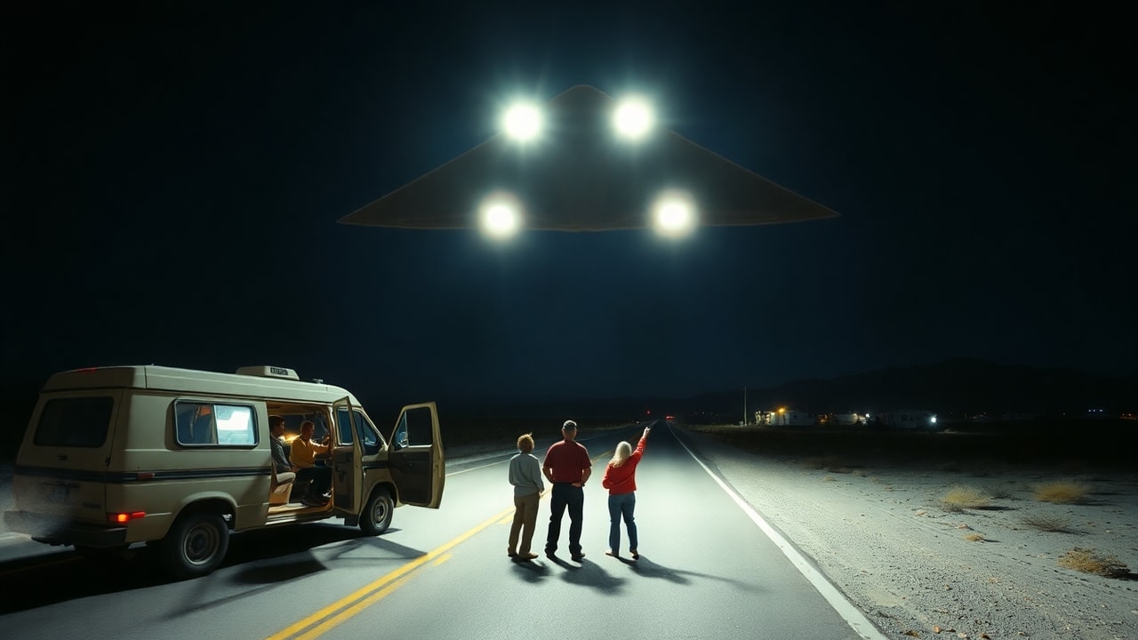 Cinematic archive imagery for Nevada Triangle Overflight Pattern 1990 — intelligence record illustration