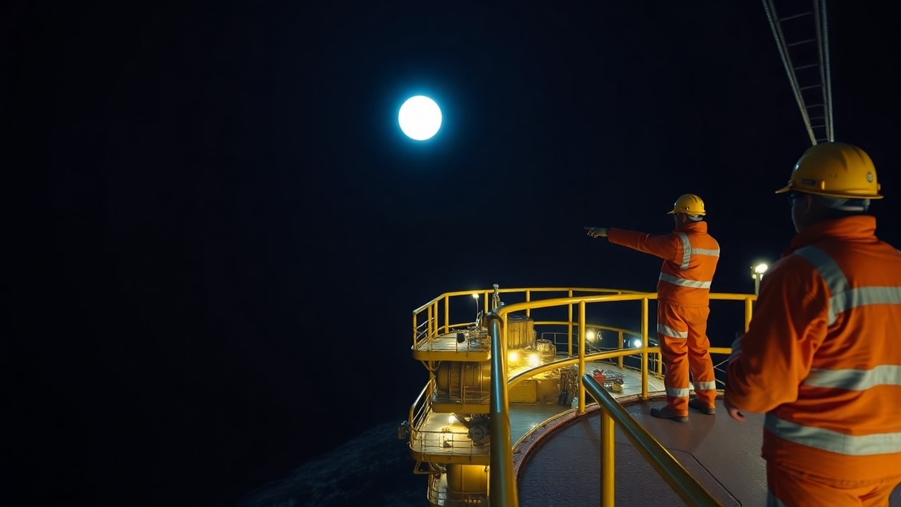 Cinematic archive imagery for North Sea Oil Platform UAP Wave 2006 — intelligence record illustration