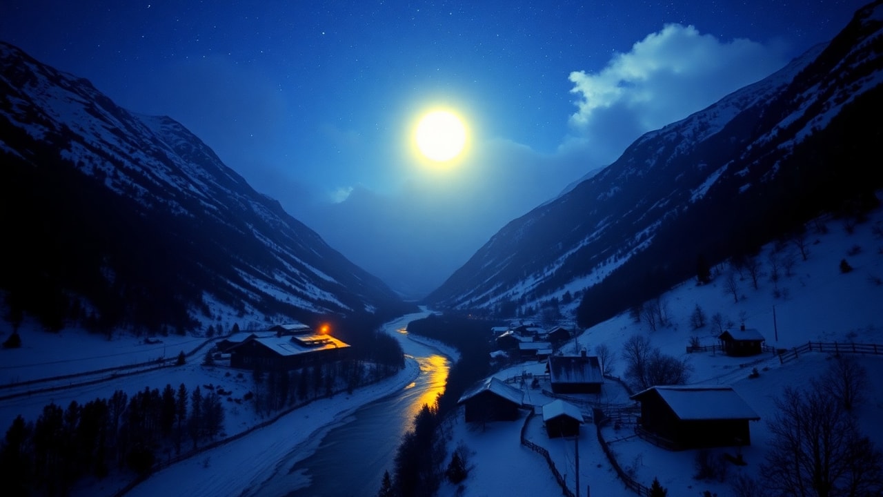Cinematic archive imagery for Norway Hessdalen Valley Light Phenomenon 1982-Present — intelligence record illustration