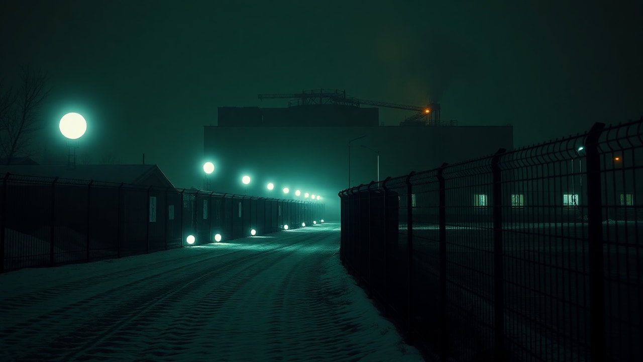 Cinematic archive imagery for UAP Activity Near Nuclear Installations — Eastern Europe — intelligence record illustration