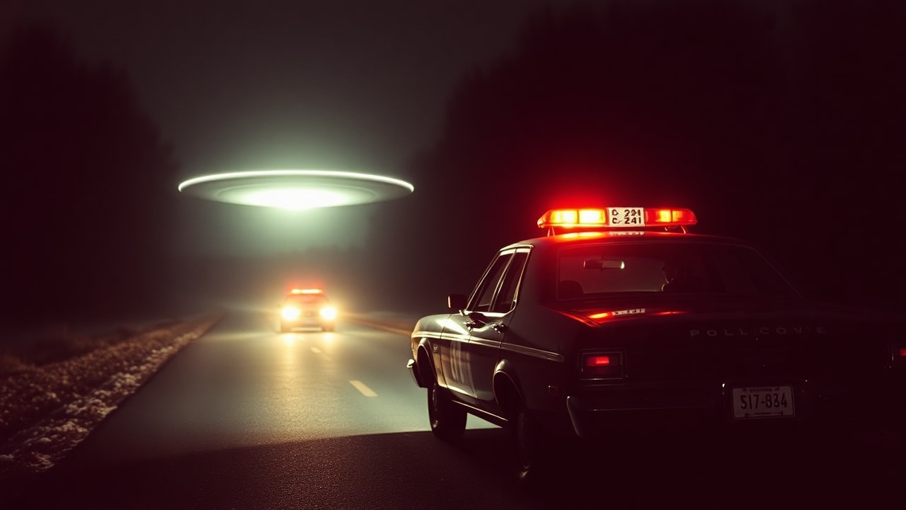 Cinematic archive imagery for Portage County Ohio Police Chase 1966 — intelligence record illustration