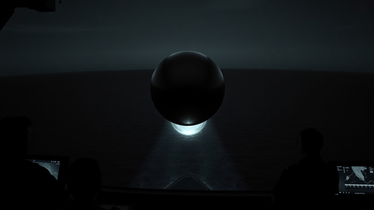 Cinematic archive imagery for Pacific Fleet Multiple UAP Events 2019 — intelligence record illustration