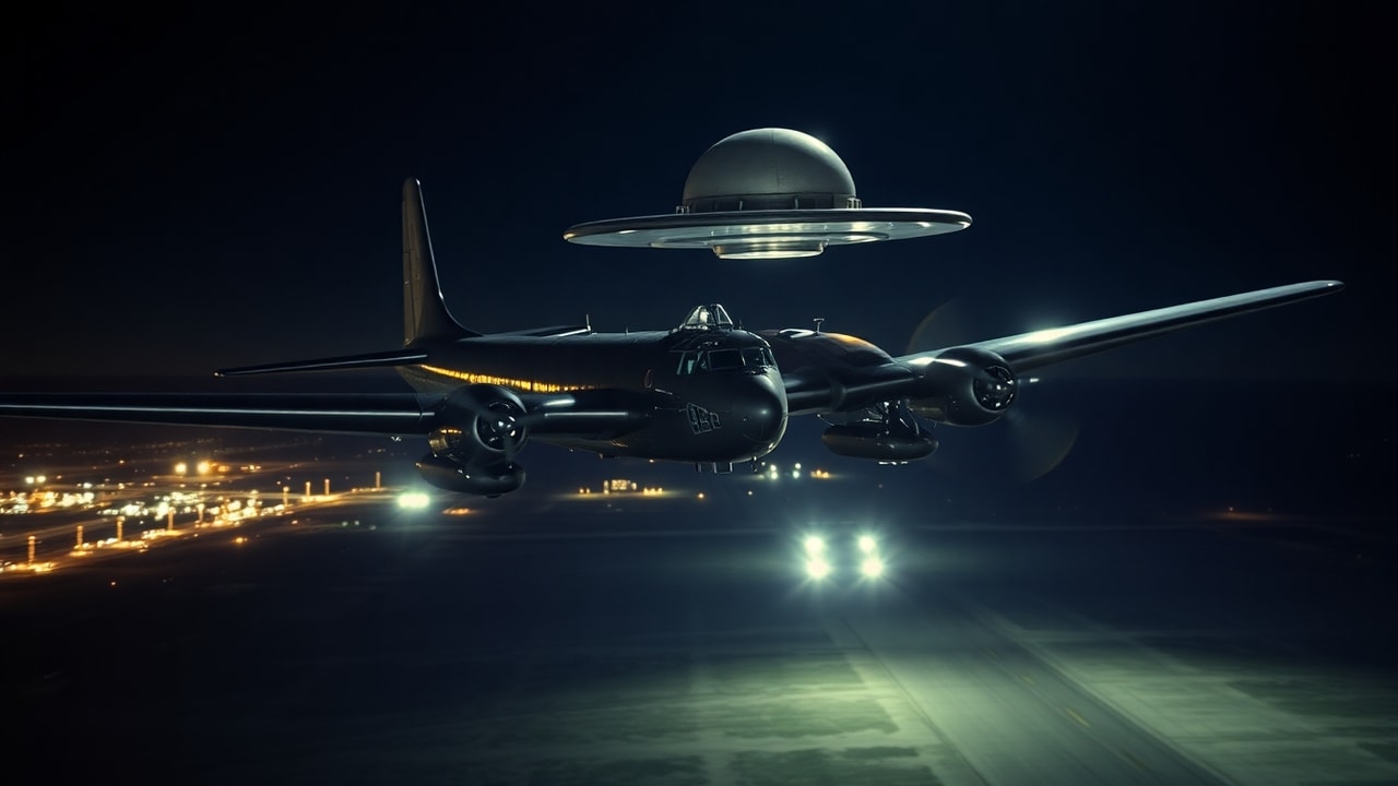 Cinematic archive imagery for Pinecastle Air Force Base Sighting 1952 — intelligence record illustration