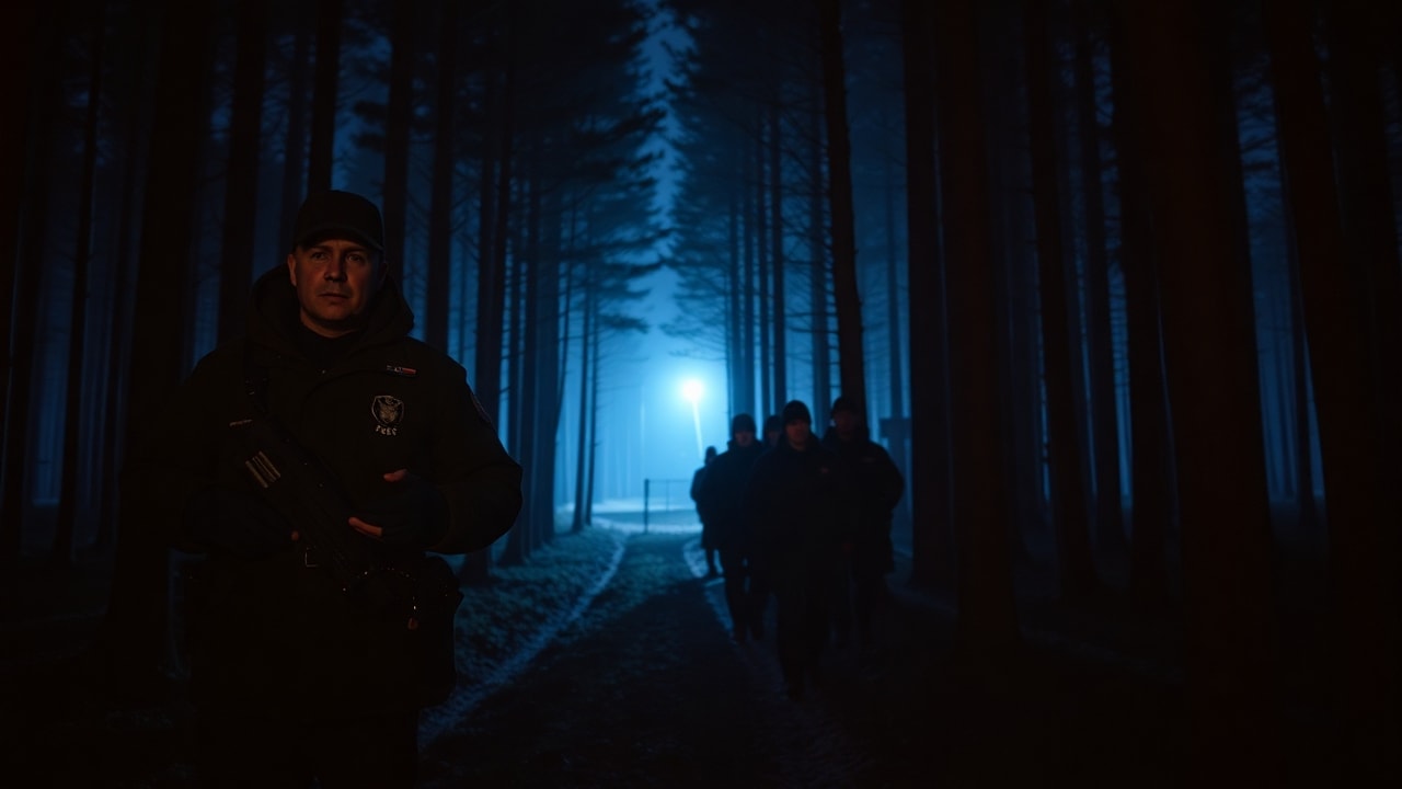 Cinematic archive imagery for Rendlesham Forest Full Investigation 1980 — intelligence record illustration