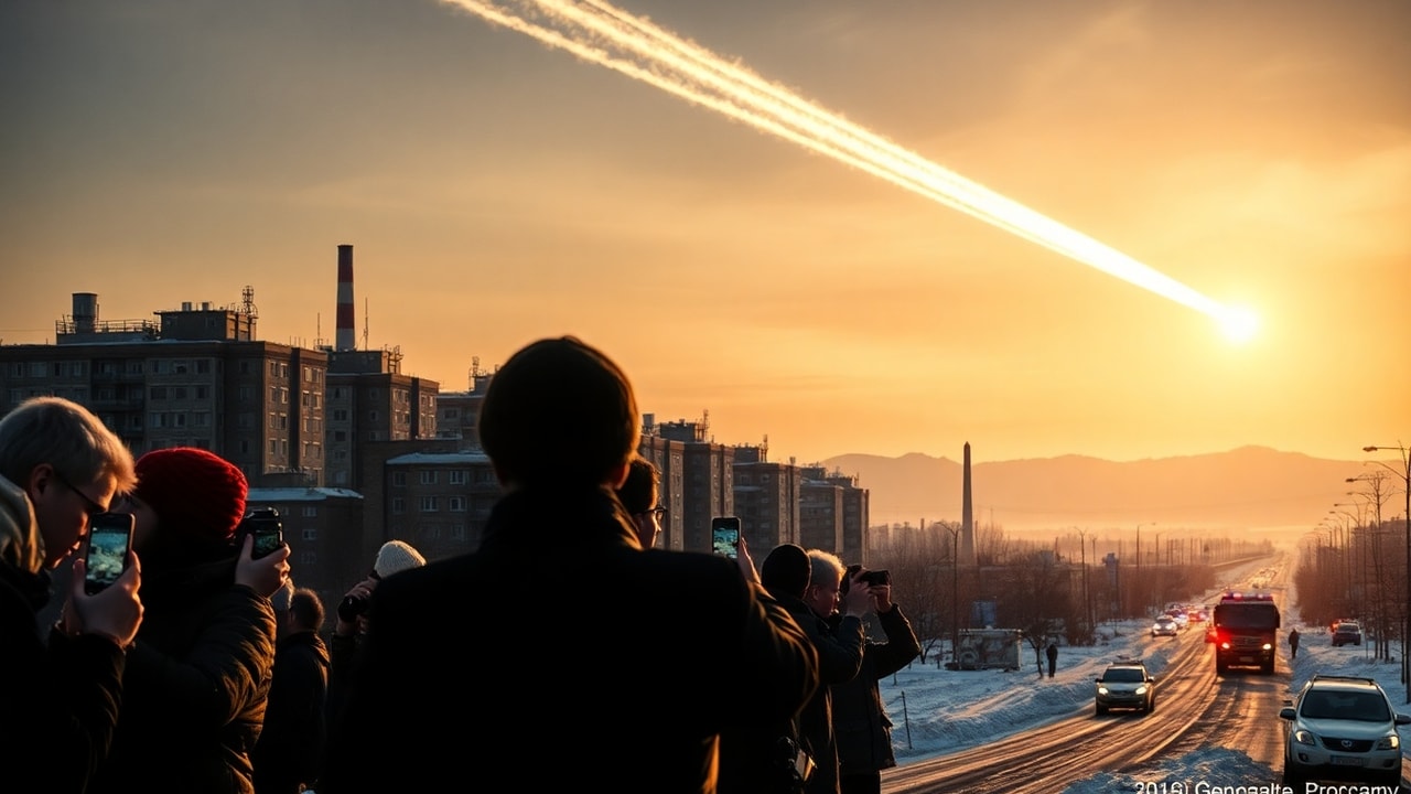 Cinematic archive imagery for Russian Air Defence Chelyabinsk UAP Reports 2013 — intelligence record illustration