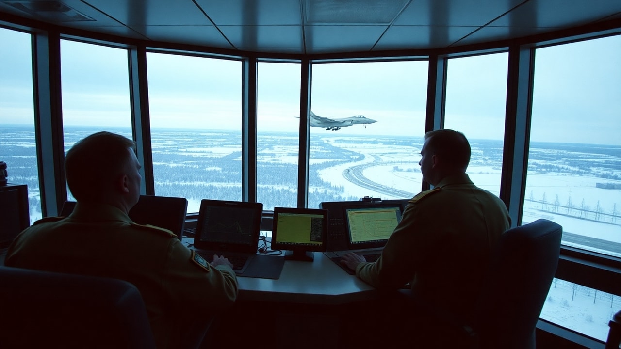 Cinematic archive imagery for Russian Air Defense Novosibirsk Radar UAP 1993 — intelligence record illustration