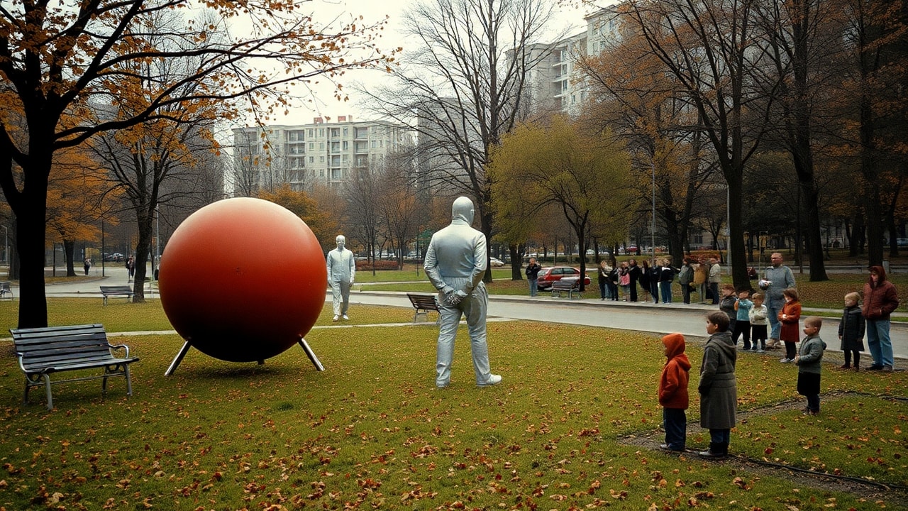 Cinematic archive imagery for Soviet Voronezh Children's Park Landing 1989 — intelligence record illustration