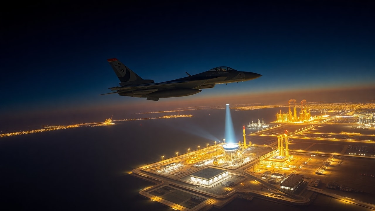 Cinematic archive imagery for Saudi Aramco Facility UAP 2020 — intelligence record illustration