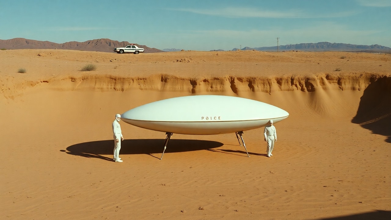 Cinematic archive imagery for Socorro, New Mexico — Lonnie Zamora Landing — intelligence record illustration