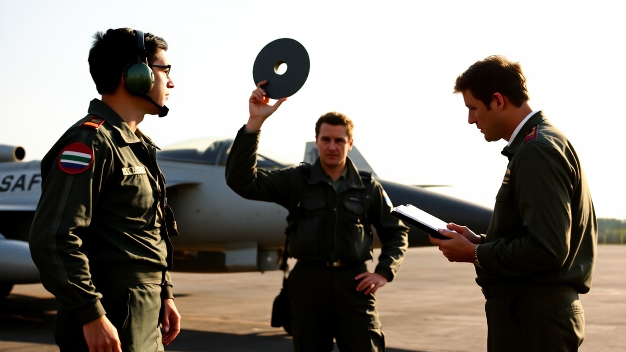 Cinematic archive imagery for South African Air Force Intercept — Official Report, Pretoria — intelligence record illustration