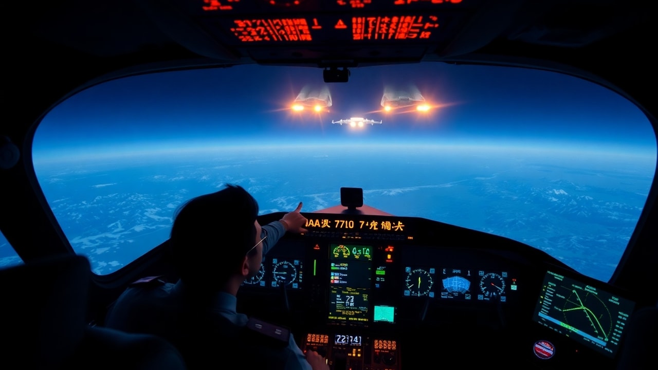 Cinematic archive imagery for JAL 1628 — Japan Airlines Crew Tracks Craft Alaska 1986 — intelligence record illustration