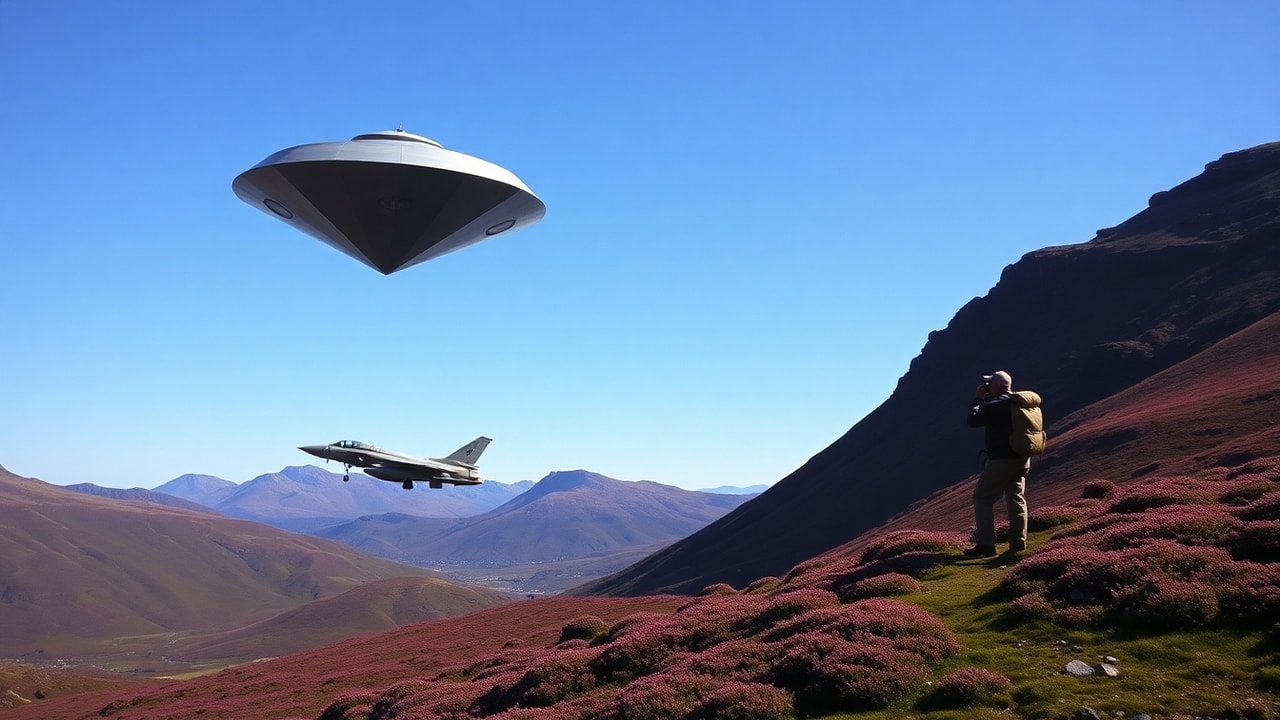 Cinematic archive imagery for Calvine Scotland Diamond UAP Photograph 1990 — intelligence record illustration
