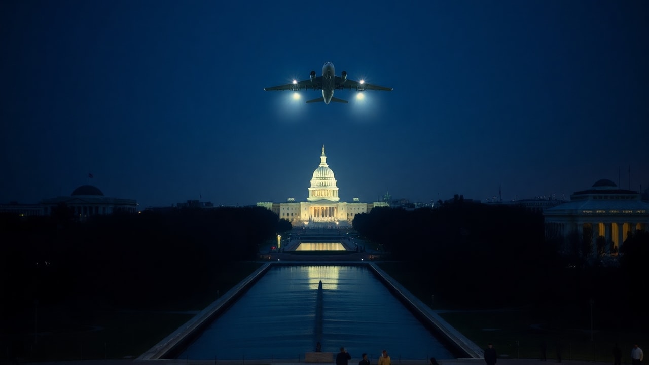 Cinematic archive imagery for National Mall Washington DC Orb Group 2002 — intelligence record illustration