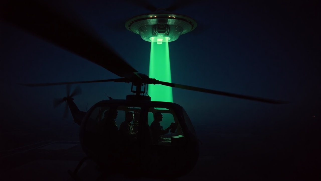 Cinematic archive imagery for US Army Reserve Captain Lawrence Coyne Helicopter 1973 — intelligence record illustration