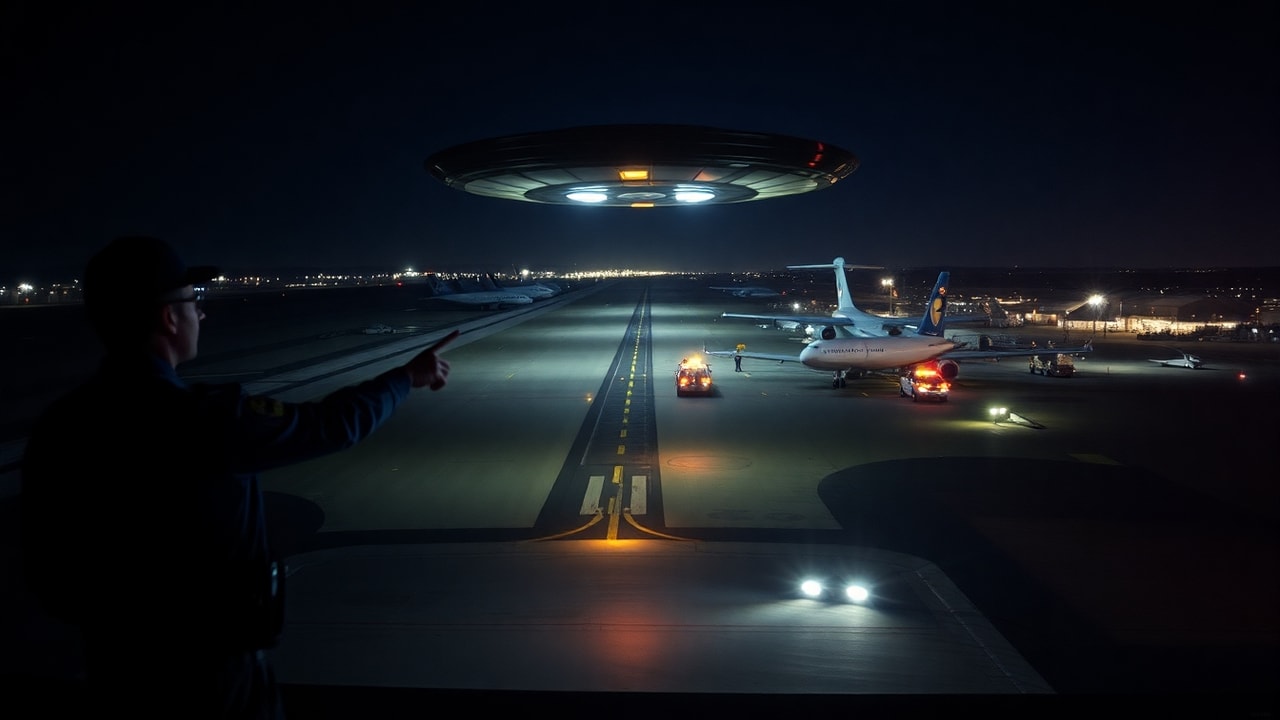 Cinematic archive imagery for Travis Air Force Base Incursion 1975 — intelligence record illustration