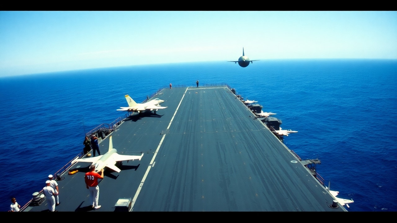 Cinematic archive imagery for USS Forrestal Mediterranean Fleet Encounter 1964 — intelligence record illustration