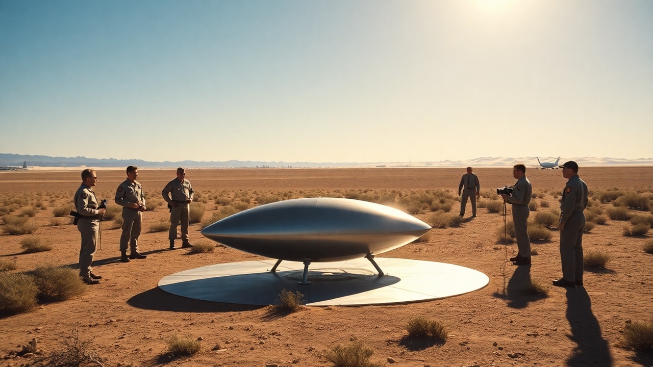 Cinematic archive imagery for Holloman AFB Oval Landing 1964 — intelligence record illustration