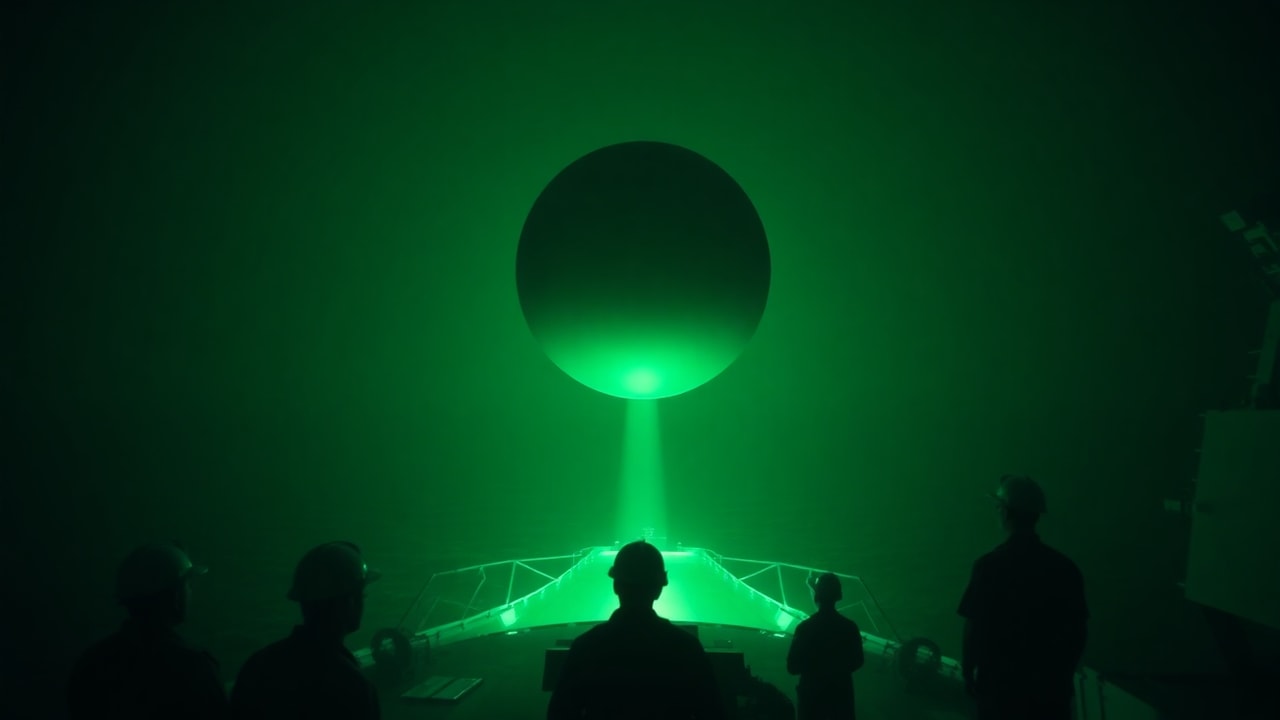 Cinematic archive imagery for USS Omaha — Transmedium Sphere Entry 2019 — intelligence record illustration